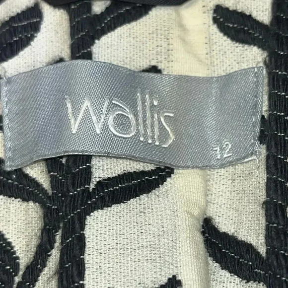 Wallis Women’s Black White Sophisticated Chic‎ Lined Embroidered Jacket 12 - Picture 5 of 7